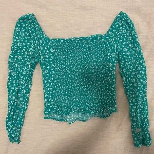 floral summer long sleeve top